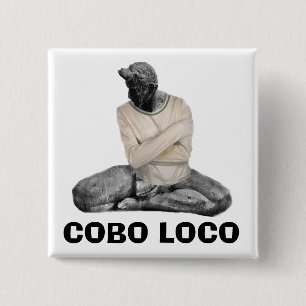 COBO LOCO VIERKANTE BUTTON 5,1 CM