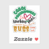 Cobol Bugs Komt Laat Op De Nacht Sticker (Vel)