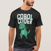 COBOL Coder Dinosaur Programmer Essential T-Shirt (Voorkant)