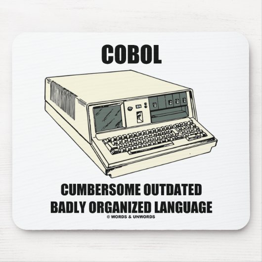 COBOL Cumbersome verouderd Badly Organised Languag Muismat (Voorkant)