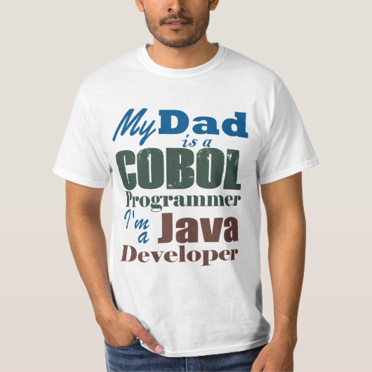 Cobol Dad Java Son-Generational Programmer Legacy T-shirt (Voorkant)