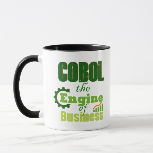 Cobol de motor van het bedrijfsleven  mok (Links)