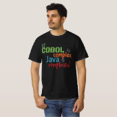 Cobol en Java programmeertalen T-shirt (Voorkant volledig)