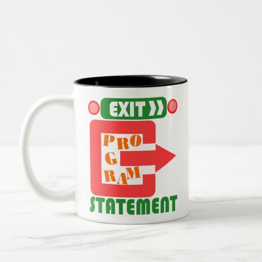 Cobol Exit Program Statement Tweekleurige Koffiemok (Links)