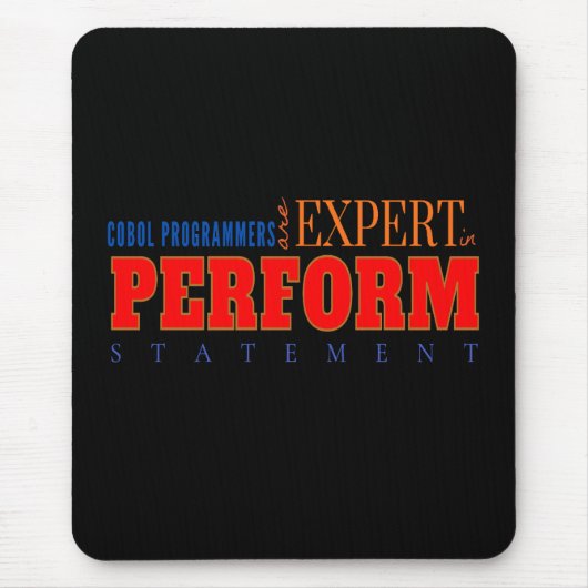 COBOL Expert Perform Statement Klassieke Coderings Muismat (Voorkant)