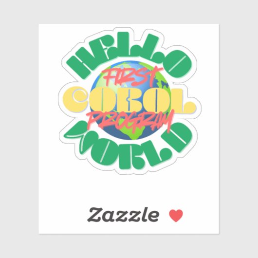 Cobol Hello World Eerste Programma in Sticker (Vel)