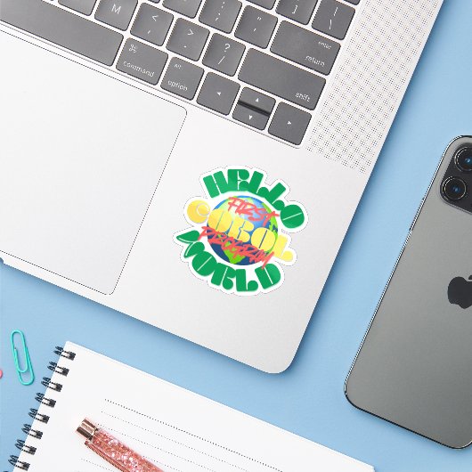 Cobol Hello World Eerste Programma in Sticker (Laptop met iPhone)