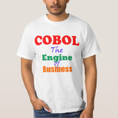 Cobol is de motor van het bedrijfsleven t-shirt (Voorkant)