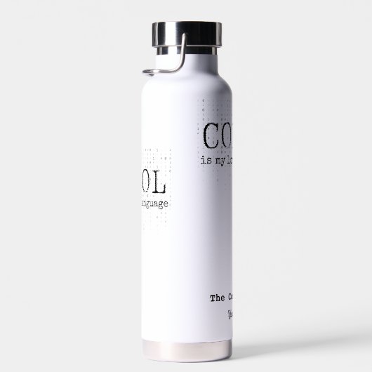 Cobol is mijn liefdestaal.b Gepersonaliseerd Waterfles (Rechts)