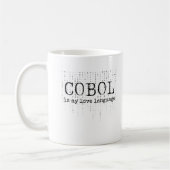 Cobol is mijn liefdestaal.b koffiemok (Links)