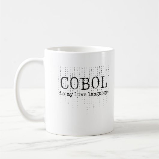 Cobol is mijn liefdestaal.b koffiemok (Links)
