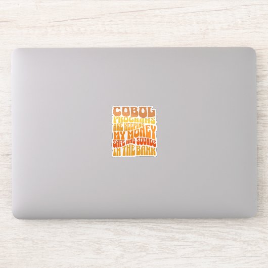Cobol-programma's zijn in Banking Business Sticker (Computer)