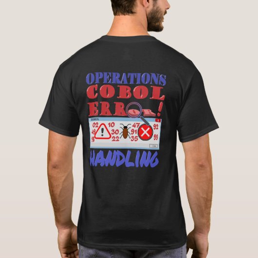 Cobol-programmeerfoutverwerking T-shirt (Achterkant)