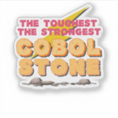 Cobol-programmeertaal als een sterke steen sticker (Voorkant)