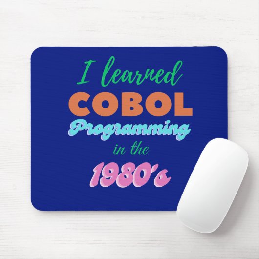 COBOL-programmeertaal geleerd in de jaren 80 Muismat (Met muis)