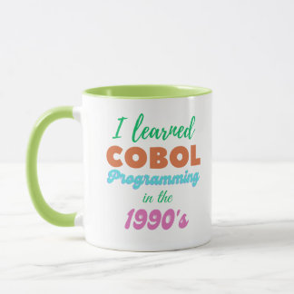 COBOL-programmeertaal geleerd in de jaren 90 Mok
