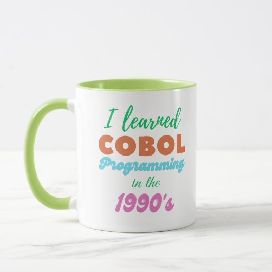 COBOL-programmeertaal geleerd in de jaren 90 Mok (Links)