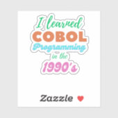 COBOL-programmeertaal geleerd in de jaren 90 Sticker (Vel)