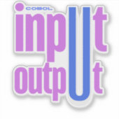 Cobol Programmeertaal Input Output Sectie Sticker (Voorkant)
