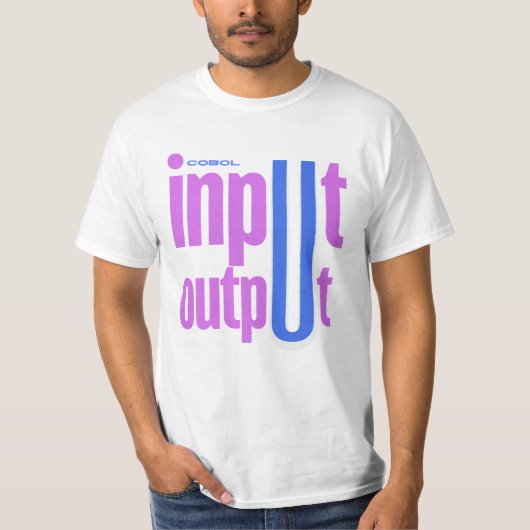 Cobol Programmeertaal Input Output Sectie T-shirt (Voorkant)