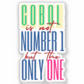Cobol Programmeertaal is de enige sticker (Voorkant)