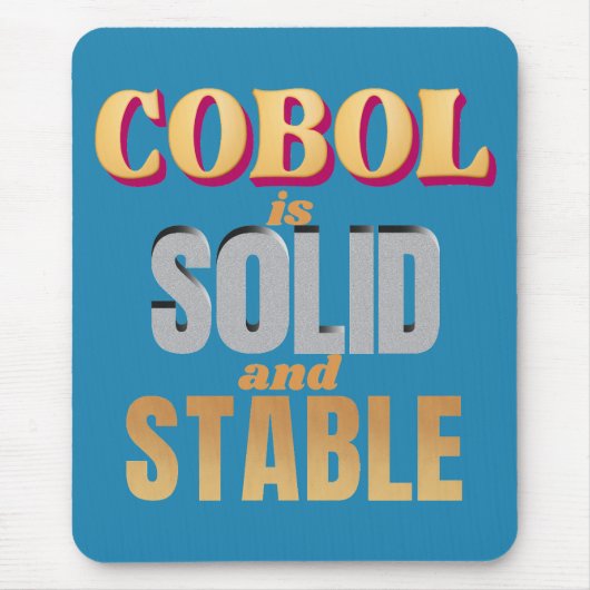 Cobol-programmeertaal is sterk en stabiel muismat (Voorkant)