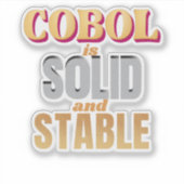 Cobol-programmeertaal is sterk en stabiel  sticker (Voorkant)