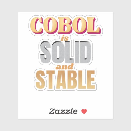 Cobol-programmeertaal is sterk en stabiel sticker (Vel)