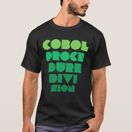 Cobol Programmeertaal Procedure Divisie T-shirt (Voorkant)