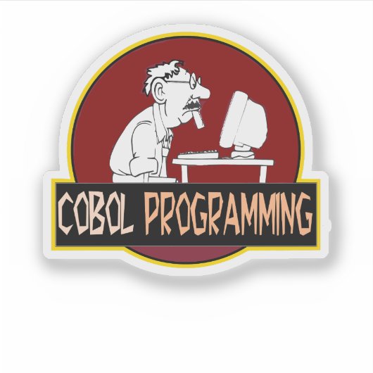 COBOL Programmer - Old-School Coding Legend  Sticker (Voorkant)