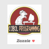 COBOL Programmer - Old-School Coding Legend  Sticker (Vel)