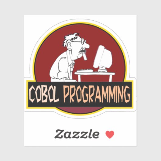 COBOL Programmer - Old-School Coding Legend  Sticker (Vel)