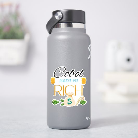 Cobol-Programmeren Maakte Me Rijk Sticker (HydroFlask)