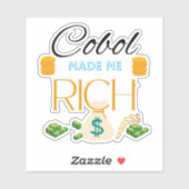 Cobol-Programmeren Maakte Me Rijk Sticker (Vel)