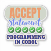 Cobol Programmeren Met Accept Statement Sticker (Voorkant)