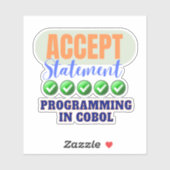 Cobol Programmeren Met Accept Statement Sticker (Vel)