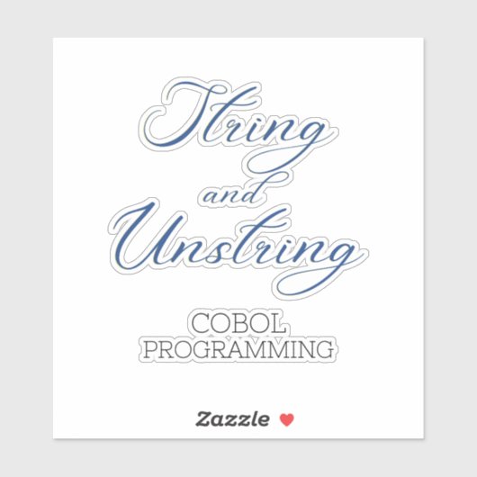 Cobol Programmeren String en Unstring Werkwoord St Sticker (Vel)