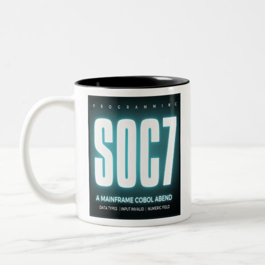 Cobol-programmering Abend Soc7 Tweekleurige Koffiemok (Links)