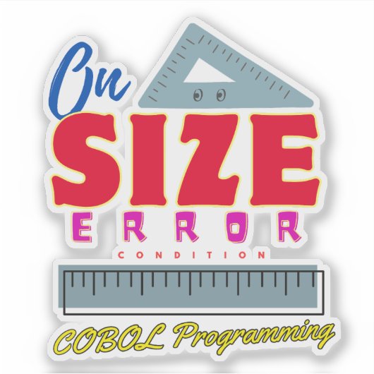 Cobol-programmering bij Size Error-conditie Sticker (Voorkant)