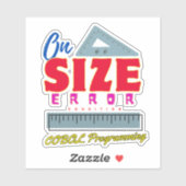 Cobol-programmering bij Size Error-conditie Sticker (Vel)