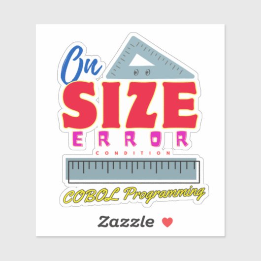 Cobol-programmering bij Size Error-conditie Sticker (Vel)