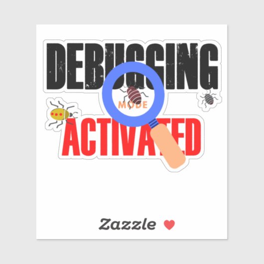 Cobol-programmering Debug-modus geactiveerd Sticke Sticker (Vel)