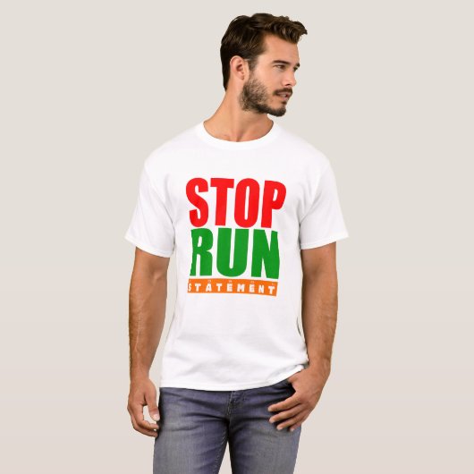 Cobol-programmering Stop Run-statement T-shirt (Voorkant volledig)