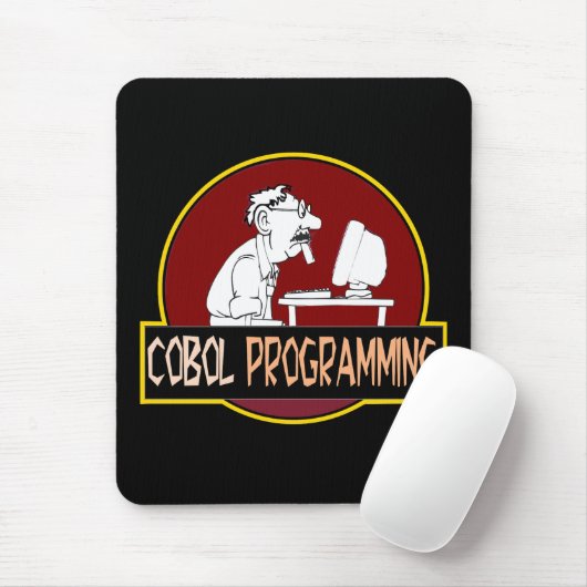COBOL-programmeur - Oude-school coderingslegende Muismat (Met muis)