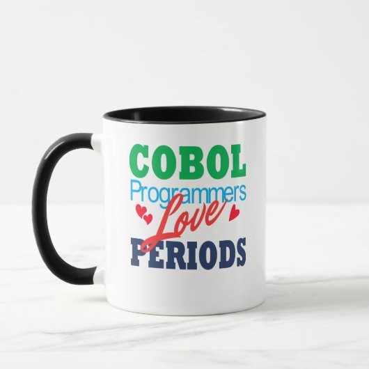 Cobol-programmeurs houden van punten mok (Links)