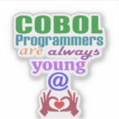 Cobol-programmeurs zijn altijd jong van hart sticker (Voorkant)