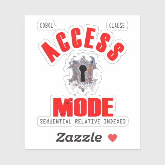 Cobol Programming Access Mode Sticker (Vel)