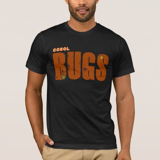 Cobol Programming Language Code Bugs T-shirt (Voorkant)