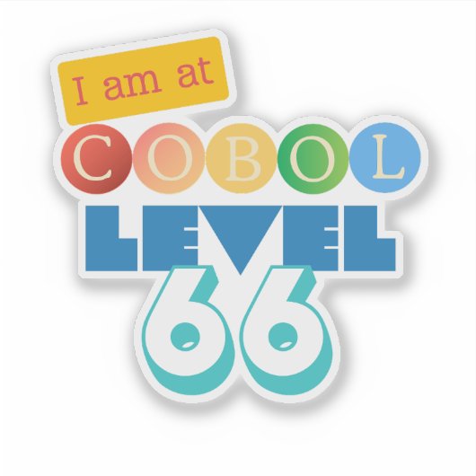 Cobol Programming Level 66 Sticker (Voorkant)