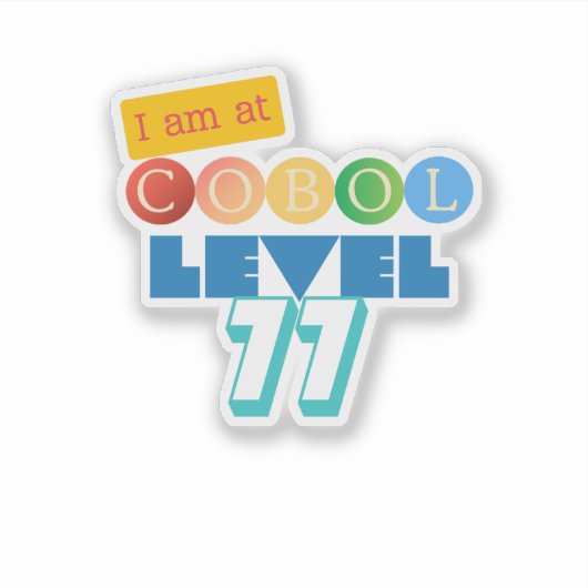 Cobol Programming Special Level 77 Number Sticker (Voorkant)